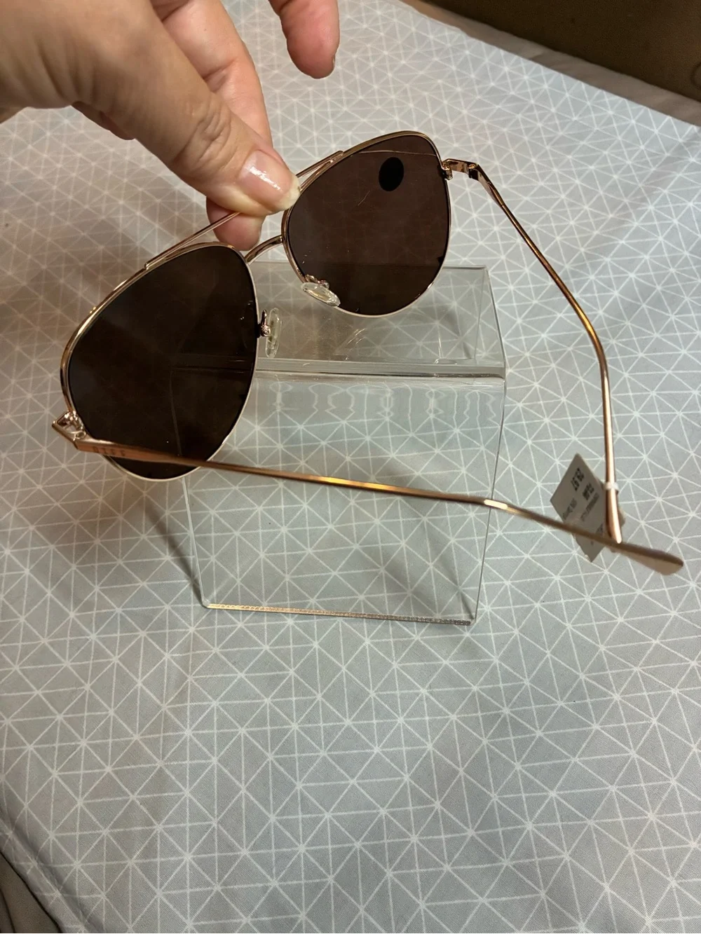 NWT Diff Scarlett Aviator Sunglasses Gold Frame/Brown Lens